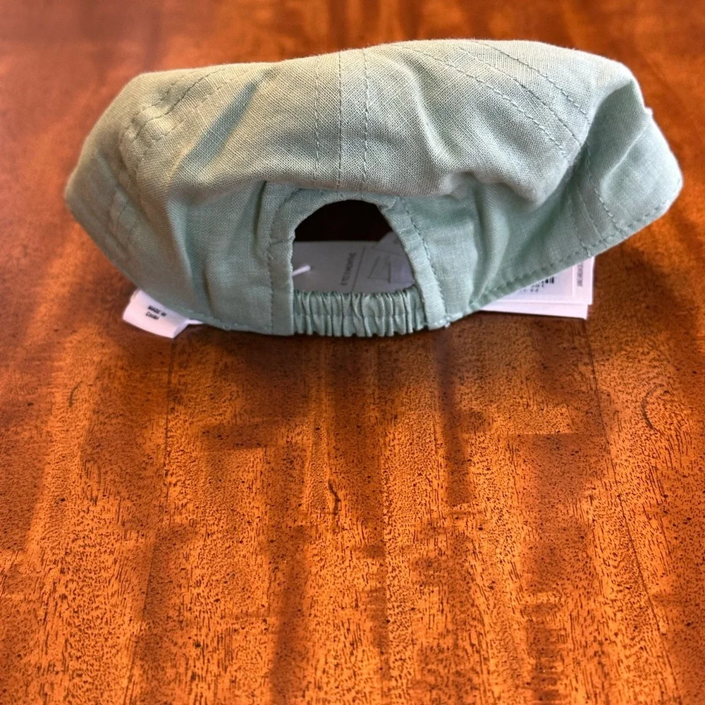 JANIE and JACK BABY EMBROIDERED PALM LINEN-COTTON CAP